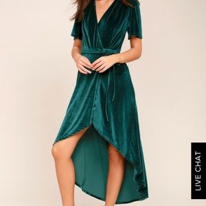 Lulus Velvet Wrap Dress